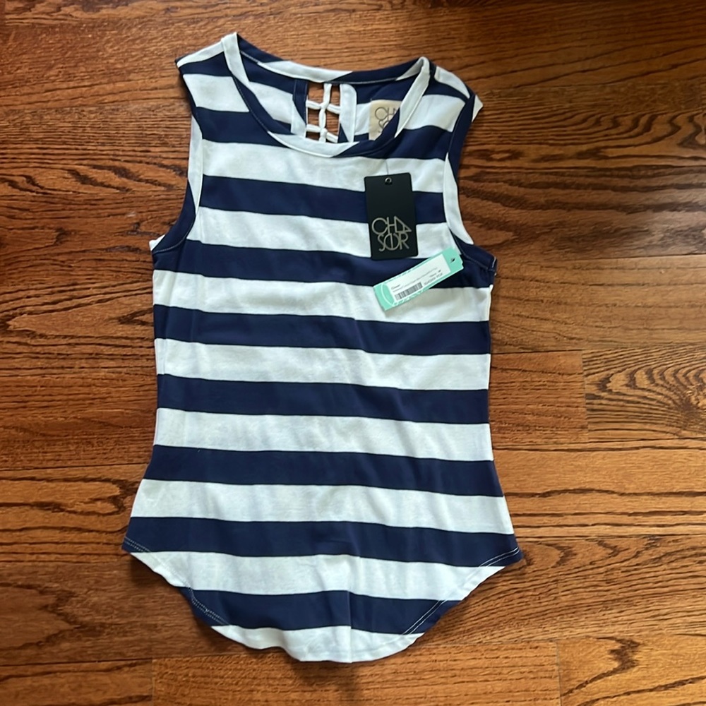 Chaser Open Back Striped Tank